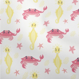 Pink Crab And Yellow Seahorse Dobby