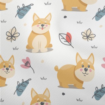 Little Corgi Playing On The Gr Dobby