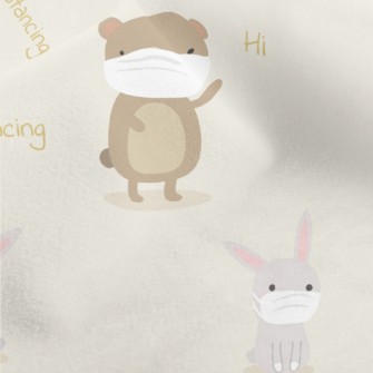 Animals Maintaining Social Dis Micro Fleece