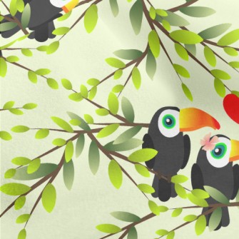 Toucan Couple On The Tree Micro Fleece