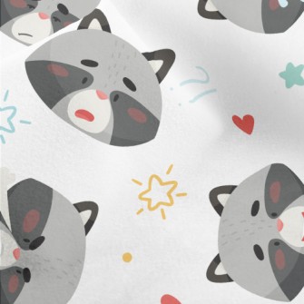 Cute Raccoon With Rich Emotion Micro Fleece