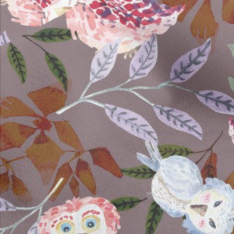Watercolor Style Birds And Pla Micro Fleece