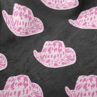 Pink Cowboy Hats Side By Side Minky