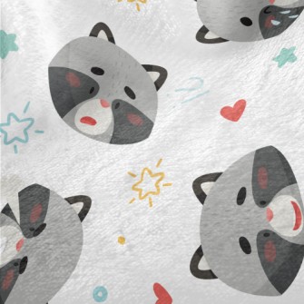 Cute Raccoon With Rich Emotion Minky