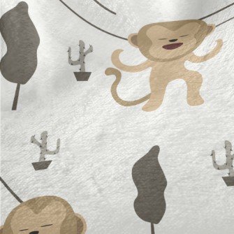 Monkeys Dancing On The Road Minky