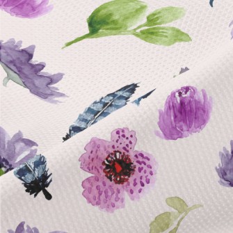 Watercolor Style Purple Flower Piqué
