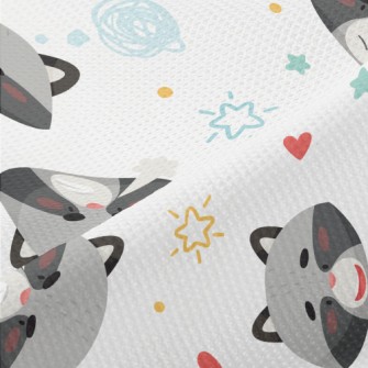 Cute Raccoon With Rich Emotion Piqué