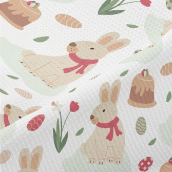 Cute Sleepy Rabbit Piqué