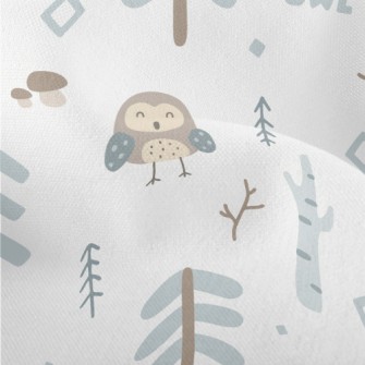Owl Made Of Color Blocks Lightweight Performance Linen