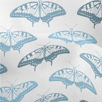 Dancing Blue Butterfly Lightweight Performance Linen