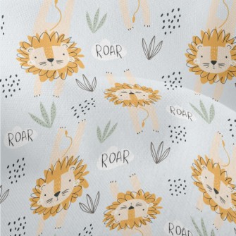 Lion Lying On The Grass Lightweight Performance Linen