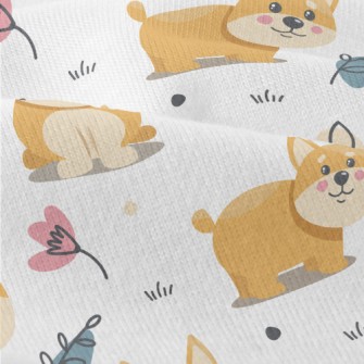 Little Corgi Playing On The Gr Modern Jersey