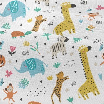 African Animals Playing Togeth Modern Jersey