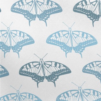 Dancing Blue Butterfly Pongee