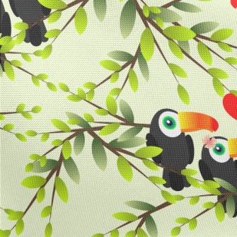 Toucan Couple On The Tree Pongee