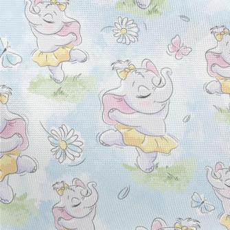 Cute Baby Elephant Ballerina Pongee