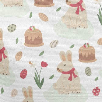 Cute Sleepy Rabbit Pongee