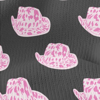 Pink Cowboy Hats Side By Side Stretch Jersey