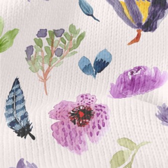 Watercolor Style Purple Flower Stretch Jersey