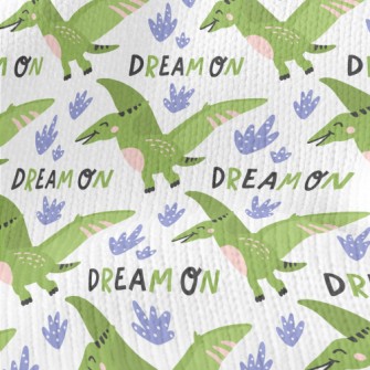 Green Pterosaur Flying High In Stretch Jersey