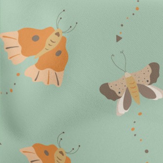 Butterflies Spreading Their Wi Lightweight Cotton Poplin