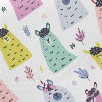 Funny Alpaca Wearing A Wig Midweight Cotton Poplin