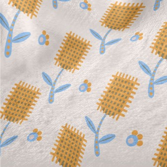 Autumn Yellow Flowers Minky