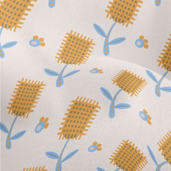 Autumn Yellow Flowers Lightweight Performance Linen