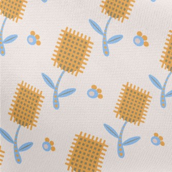 Autumn Yellow Flowers Pongee