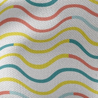 Gentle Zigzag Waves Waterproof Canvas