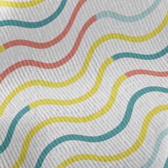 Gentle Zigzag Waves Standard Corduroy