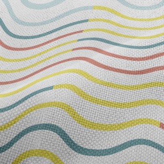 Gentle Zigzag Waves Performance Linen