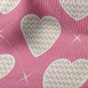 Zigzag Pattern Heart Terry