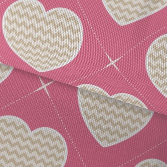 Zigzag Pattern Heart Waterproof Oxford