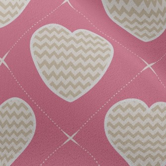 Zigzag Pattern Heart Chiffon