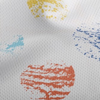 Rubbing Colorful Dots Athletic Mesh Flat Back