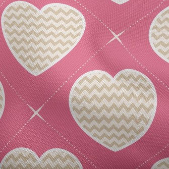 Zigzag Pattern Heart Dobby