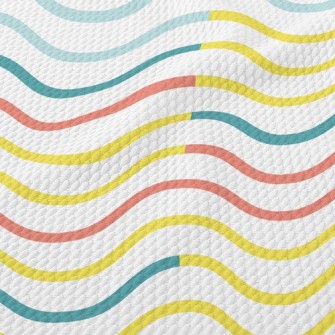 Gentle Zigzag Waves Birdseye Piqué