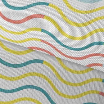 Gentle Zigzag Waves Waterproof Oxford