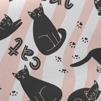 Lazy Posture Black Cat Twill