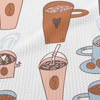 Warm Coffee Hot Cocoa Birdseye Piqué