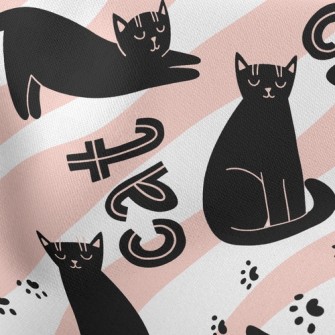 Lazy Posture Black Cat Stretch Ponte