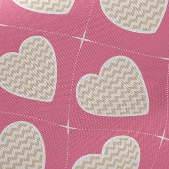 Zigzag Pattern Heart Twill