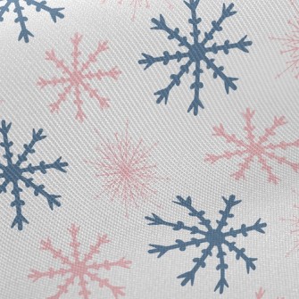 Beautiful Two-color Snowflakes Twill