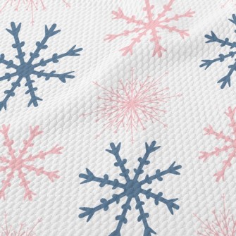 Beautiful Two-color Snowflakes Birdseye Piqué