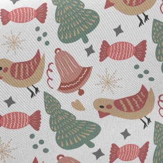 Cute Bird And Candy Twill