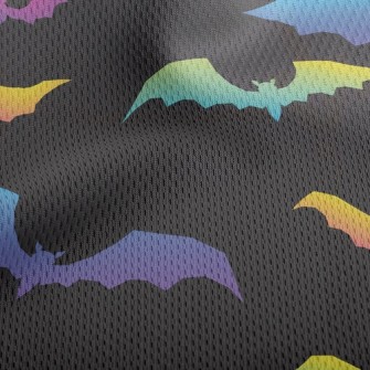 Neon Glow Bat Athletic Mesh Flat Back