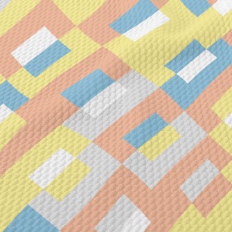 Stitching Contrasting Rhombus Birdseye Piqué