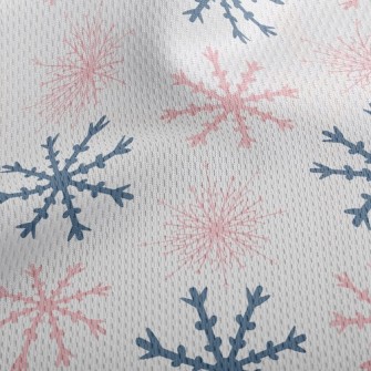 Beautiful Two-color Snowflakes Athletic Mesh Flat Back