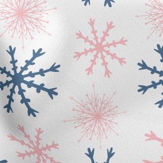 Beautiful Two-color Snowflakes Stretch Ponte